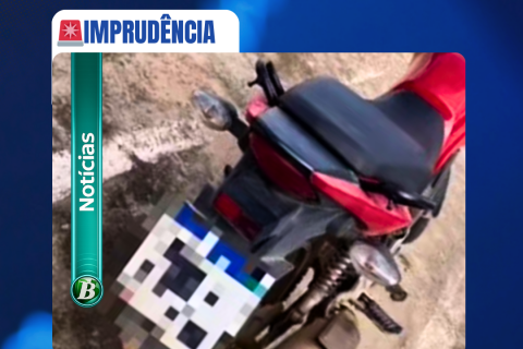 CRIANÇA DE 8 ANOS É FLAGRADA PILOTANDO MOTO COM O PAI NA GARUPA EM EXTREMOZ