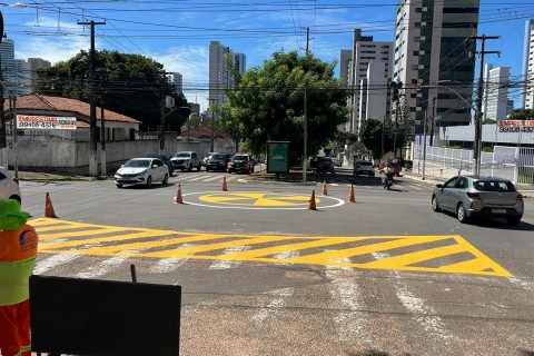 STTU implanta novas rotatórias na Avenida Alberto Maranhão para melhorar o trânsito em Natal