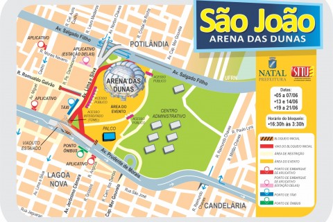 SÃO JOÃO DE NATAL TERÁ ESQUEMA ESPECIAL DE TRÂNSITO NA ARENA DAS DUNAS
