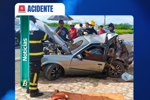 GRAVE ACIDENTE ENTRE CARRO E CARRETA NA SAÍDA DE Mossoró DEIXA VÍTIMA PRESA ÀS FERRAGENS